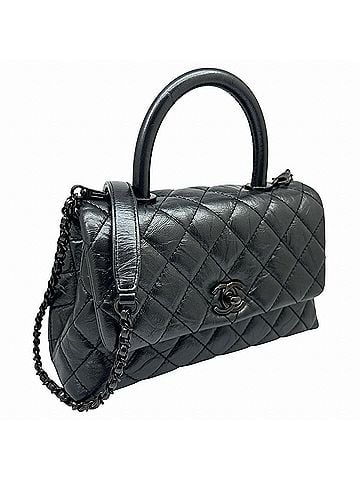 Chanel CHANEL Matelassé XS Aged Calfskin Metallic Gray with Black Hardware A92990 Shoulder Bag Handbag for Women (view 2)