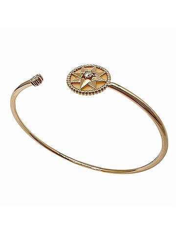 Christian Dior Christian Dior Rose des Vents Bangle 5768 Diamond Mother-of-Pearl K18PG Women's Bracelet (view 1)