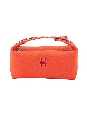 Hermès Hermes Bride a Brac PM Handbag, Toile H (Feu Orange/Rouge H), Silver Hardware, Handbag/Pouch. (view 1)