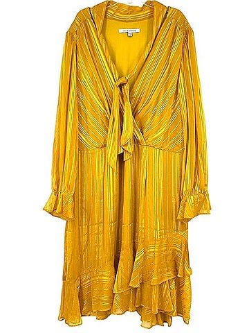 Julia Jordan Tie Neck Long Sleeve Ruffle Dress Casual Dress (view 1)
