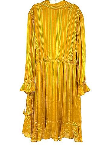 Julia Jordan Tie Neck Long Sleeve Ruffle Dress Casual Dress (view 2)