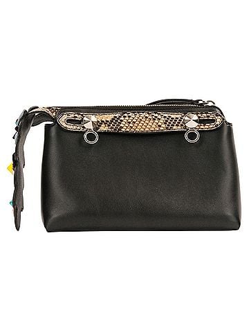 Fendi FENDI By The Way Leather Mini Shoulder Bag, Handbag, Clutch Bag (8BL135) - Black Women's (view 2)