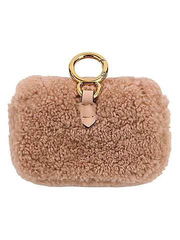 Fendi FENDI Nano Baguette Fur Charm Mini Shoulder Bag 7AR844 Pink Beige Women's (view 2)