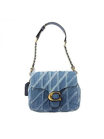 Coach COACH Times Square Tabby Shoulder Bag, Quilted Denim Blue (view 1)