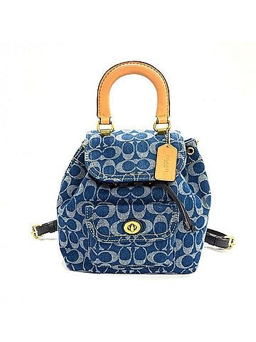 Coach COACH Signature Denim Rear Backpack, Blue, Coach CJ833 (view 1)