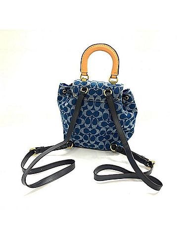 Coach COACH Signature Denim Rear Backpack, Blue, Coach CJ833 (view 2)