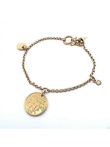 Hermès Hermes K18PG Ex-Libris Bracelet 1P Diamond Gold HERMES (view 1)