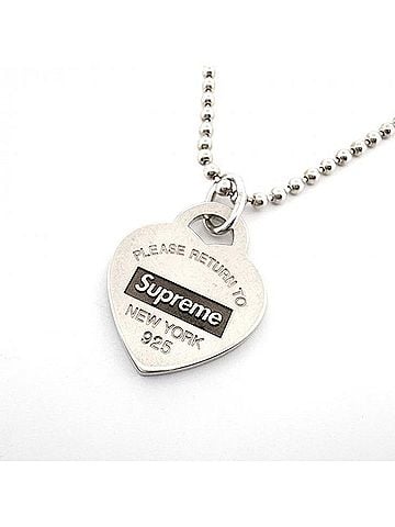 Tiffany & Co. TIFFANY&amp;Co. x Supreme Return to Tiffany Heart Tag Pendant SV925 Necklace (view 2)