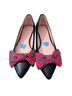Jack Rogers 100% Leather Plaid Red Black Flats Size 7 1/2 - photo 1