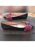 Jack Rogers 100% Leather Plaid Red Black Flats Size 7 1/2 - photo 3