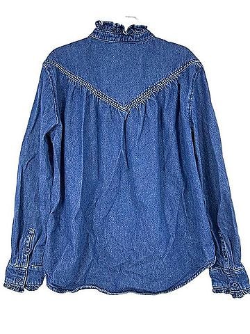 & Other Stories Ruffled Denim Shirt Long Sleeve T-Shirt (view 2)