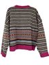 Sundance Fair Isle Brown Pink Cardigan Size M (petite) - photo 2