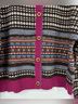 Sundance Fair Isle Brown Pink Cardigan Size M (petite) - photo 4