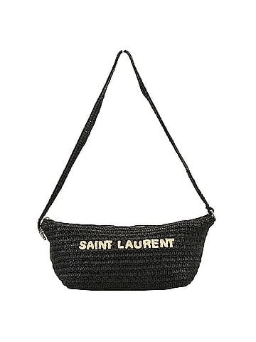 Yves Saint Laurent Yves Saint Laurent SAINT LAURENT PARIS Le Raffia Shoulder Bag 667490 Black Women's (view 1)
