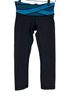 Lululemon Athletica Black Teal Leggings Size 4 - photo 1