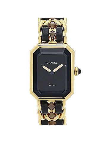 Chanel CHANEL Premiere Women's Watch, Size M, H0001 483011002, Gold Plated (GP) x Leather Strap, 130520 (view 2)