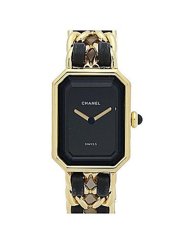 Chanel CHANEL Premiere Women's Watch, Size M, H0001 483011002, Gold Plated (GP) x Leather Strap, 130519 (view 2)