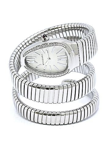 Bvlgari BVLGARI Bulgari Serpenti Tubogas Double Spiral Diamond SP35C6SDS.2T SP35S 101910 Women's Watch SS 40502 (view 2)