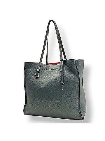 Marc Jacobs Marc Jacobs Tote Bag Handbag Leather Blue-Gray Gold Hardware The Grind S10 (view 1)