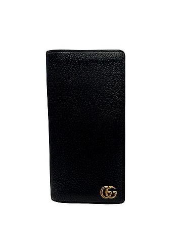 Gucci Gucci GG Marmont Bi-fold Long Wallet, Leather, Black, Gold Hardware, Interlocking G, Men's/Women's W1 (view 2)