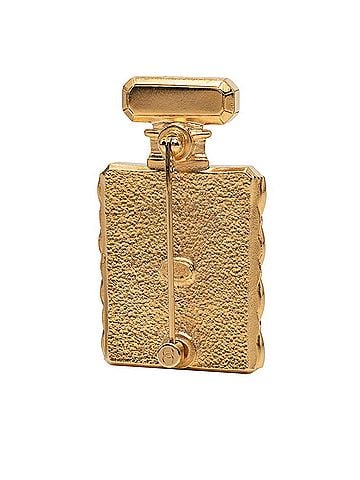 Chanel Chanel Coco Mark Matelassé Perfume Bottle F20A Brooch Gold Plated Rhinestone Faux Pearl Women's CHANEL (view 2)