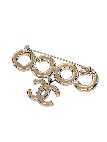 Chanel Chanel Coco Mark Brooch B21P Gold Plated Faux Pearl Women's CHANEL (view 2)