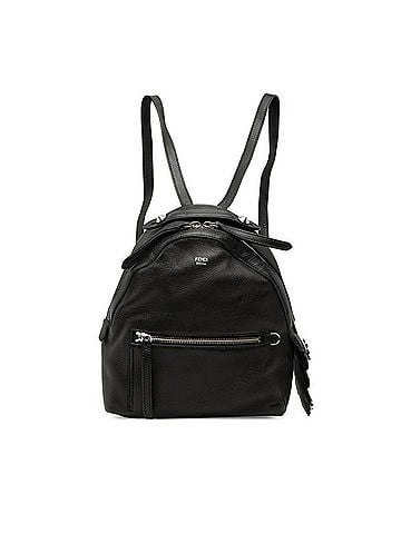Fendi Fendi By The Way Flower Bijou Backpack 8BZ038 Black Leather Women's FENDI (view 1)