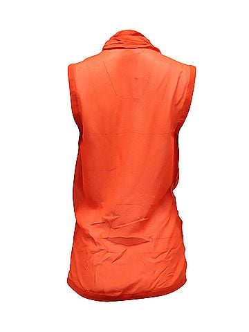 Helmut Lang Helmut Lang Surplice Blouse in Orange Silk (view 2)