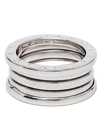 Bvlgari Bvlgari Bulgari B-zero1 3-band ring, size #55, 18KWG white gold, women's ring. (view 2)