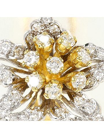 Unbranded 18K (18-karat) Yellow Gold Earrings with 0.85ct Diamonds, Total Weight 7.1g, Jewelry (view 2)
