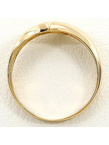 Unbranded 18K (18-karat) Yellow Gold Ring with 1 Diamond (carat mark not specified), Total Weight 2.3g, Jewelry (view 2)