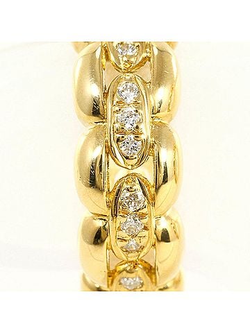 Unbranded 18K (18-karat) Yellow Gold Earrings with 0.08ct Diamonds, Total Weight 7.1g, Jewelry (view 2)