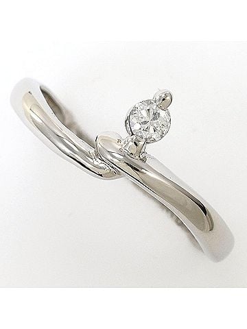 Unbranded PT900 Platinum Ring with 0.09ct Diamond, Total Weight 2.1g, Jewelry (view 1)