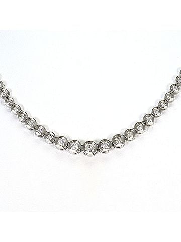 Unbranded PT850 Platinum Necklace with 3.00ct Diamonds, Total Weight 26.0g, 42cm, Jewelry (view 1)