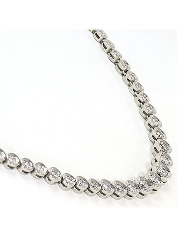 Unbranded PT850 Platinum Necklace with 3.00ct Diamonds, Total Weight 26.0g, 42cm, Jewelry (view 2)
