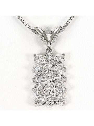 Unbranded PT900 Platinum / PT850 Necklace with 1.01ct Diamond, Total Weight 6.2g, 40cm Length, Jewelry (view 1)