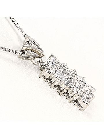 Unbranded PT900 Platinum / PT850 Necklace with 1.01ct Diamond, Total Weight 6.2g, 40cm Length, Jewelry (view 2)