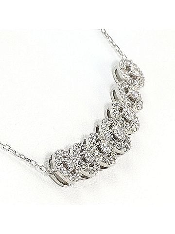 Unbranded PT900 Platinum / PT850 Necklace with 1.00ct Diamond, Total Weight 6.3g, 50cm Length, Jewelry (view 2)