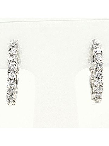 Unbranded PT900 Platinum Earrings with 0.50ct Diamonds, Total Weight 4.3g, Jewelry (view 1)