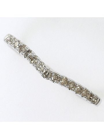 Unbranded K10 10K WG White Gold Ring, 1 Diamond, 0.20ct, Total Weight 0.8g, Jewelry (view 1)