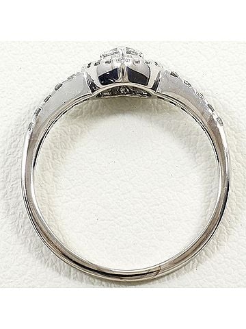 Unbranded K14 14K WG White Gold Ring - 1 Diamond 0.126ct, 0.17ct, Total Weight 1.6g Jewelry (view 2)