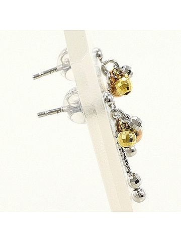 Unbranded 18K (18-karat gold) Yellow Gold (YG) Earrings, 14K White (WG), Total Weight 0.7g, Jewelry (view 2)