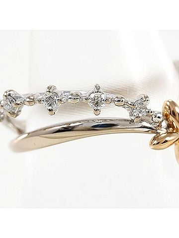 Unbranded 18K White Gold (WG) / Pink (PG) Ring with 0.10ct Diamond, Total Weight 3.0g, Jewelry (view 2)