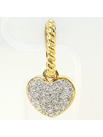 Unbranded 18K (18-karat) Yellow Gold (YG) Earrings with 0.77ct Diamonds, Total Weight 6.2g, Jewelry (view 2)