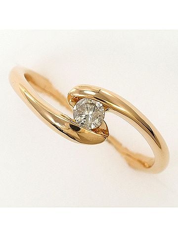 Unbranded 18K (18-karat gold) Pink Gold Ring with 0.10ct Diamond, Total Weight 1.7g, Jewelry (view 1)