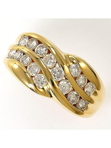 Unbranded 18K (18-karat) Yellow Gold Ring, 1 Diamond, 1.06ct, Total Weight 7.2g, Jewelry (view 1)