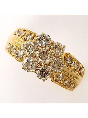 Unbranded 18K (18-karat) Yellow Gold Ring, 1 Diamond, 1.50ct, Total Weight 4.5g, Jewelry (view 1)