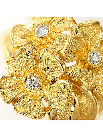 Unbranded 18K (18-karat) Yellow Gold Ring with 1 Diamond (carat mark not specified), Total Weight 8.4g, Jewelry (view 2)