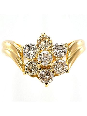 Unbranded 18K (18-karat) Yellow Gold Ring, 1 Diamond, 1.00ct, Total Weight 3.5g, Jewelry (view 1)