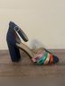 G.I.L.I. Blue Gold Heels Size 9 - photo 4